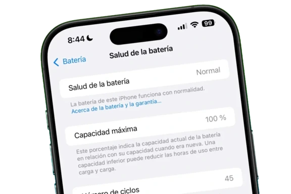 Verificación de salud de batería en iPhone