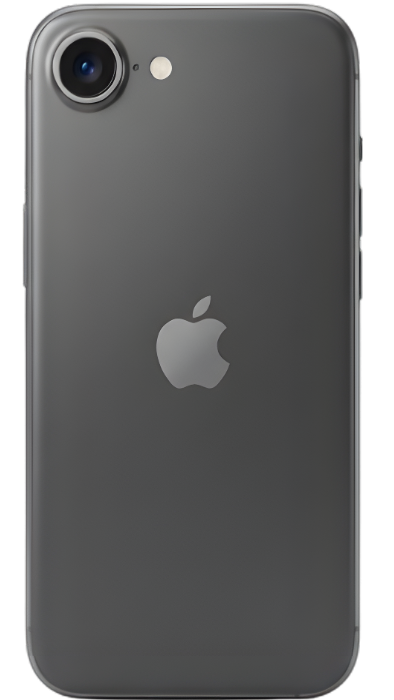 iphone16e-negro iPhone 16e negro visto por detrás